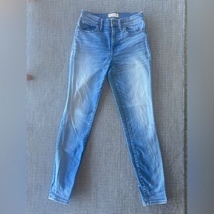 Madewell High Riser Skinny Jeans Light Wash size 27
